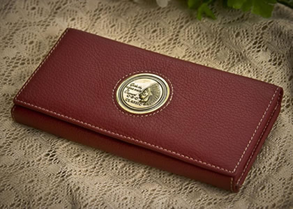 What are genuine leather business card h