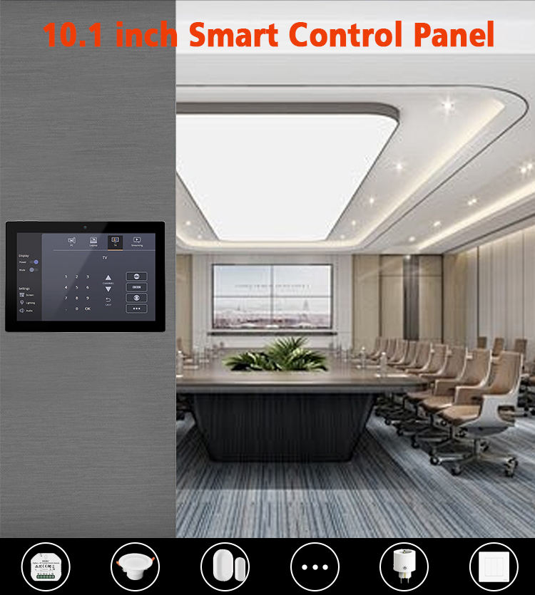 2026新款10.1英寸IPS觸摸屏Wifi PoE智能家居中控屏,支持Control 4 App,適用於家庭自動化