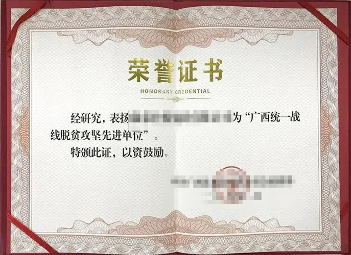 Certificate of Honor IV
