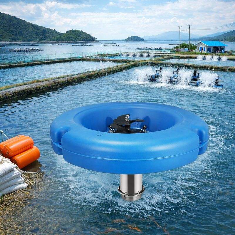 304不锈钢空气能鱼塘增氧机 2kW高效商用水产养殖增氧设备