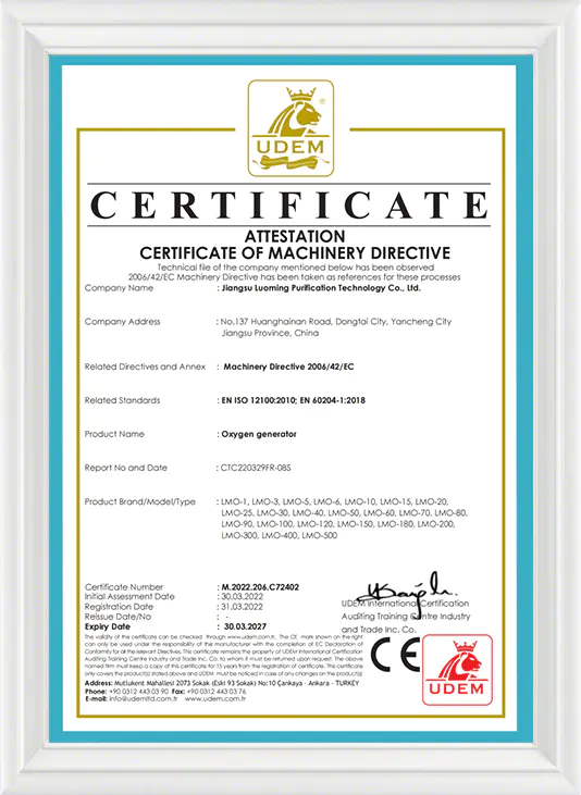 Medical Oxygen Concentrator System 95% Purity 1-200 Nm3/h Medical Oxygen Equipment CE ISO13485 ISO9001