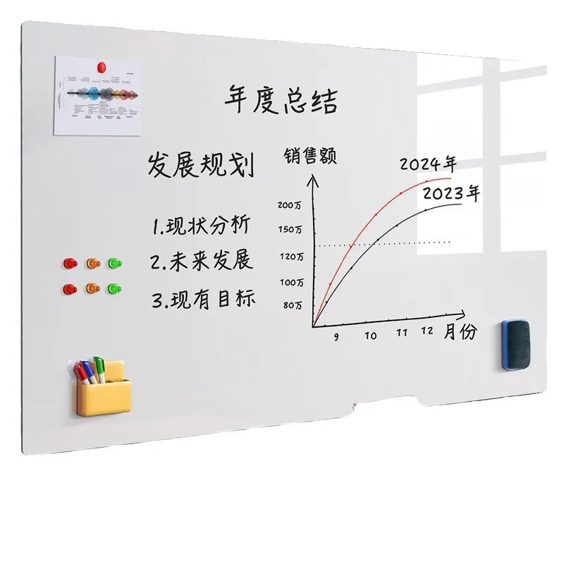 Whiteboard wall sticker magnetic hanging tutorial